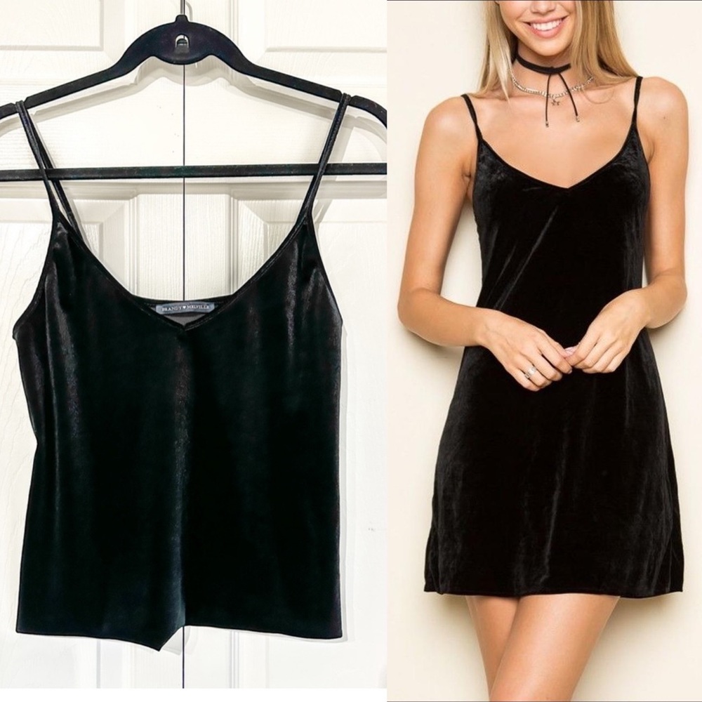 Brandy Melville Jackie Velvet Tank Top